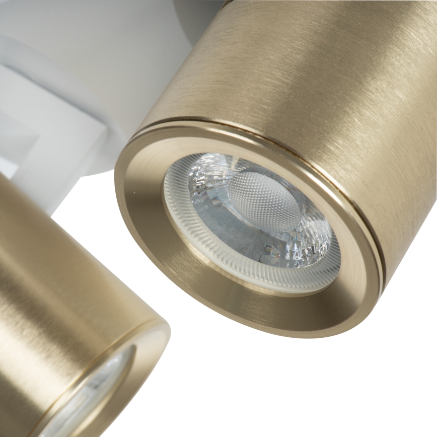 Φωτιστικό σποτ LAURIN 2xGU10/10W/230V ορείχαλκος/λευκό