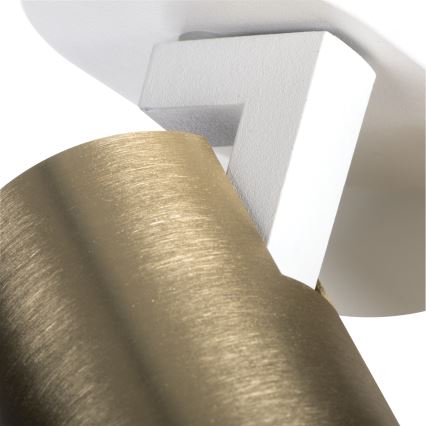 Φωτιστικό σποτ LAURIN 2xGU10/10W/230V ορείχαλκος/λευκό