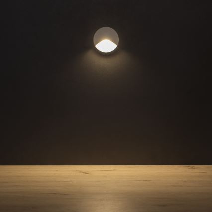 LED φωτιστικό σκάλας EXIN LED/2,5W/230V 3000K IP65 λευκό στρογγυλό