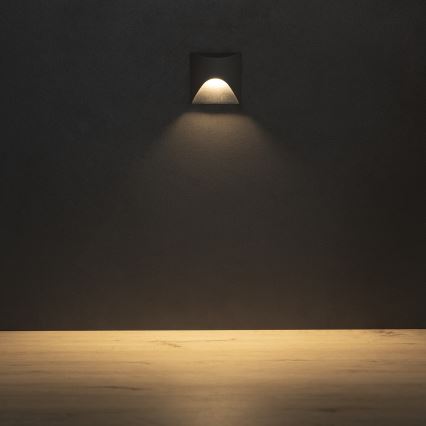 LED φωτιστικό σκάλας EXIN LED/2,5W/230V 3000K IP65 ανθρακί, τετράγωνο