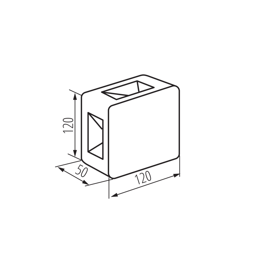 Εξωτερικό επιτοίχιο φωτιστικό LED REFAZI LED/6W/230V IP54 ανθρακί