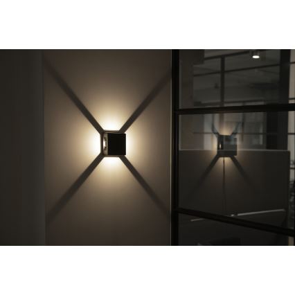 Εξωτερικό επιτοίχιο φωτιστικό LED REFAZI LED/6W/230V IP54 μαύρο