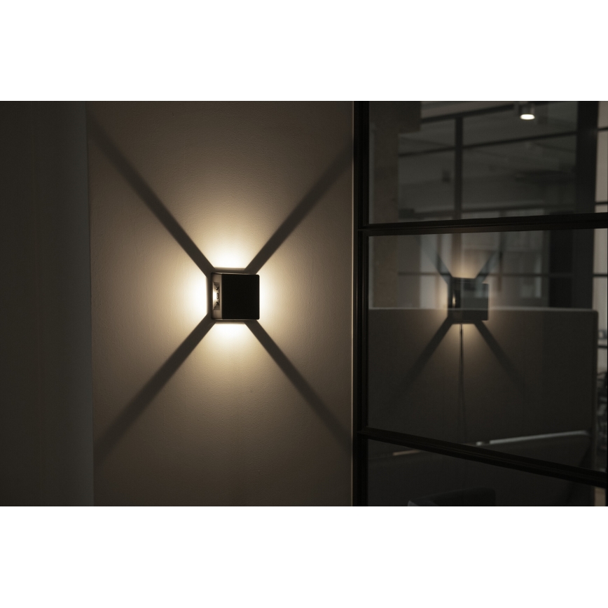 Εξωτερικό επιτοίχιο φωτιστικό LED REFAZI LED/6W/230V IP54 μαύρο