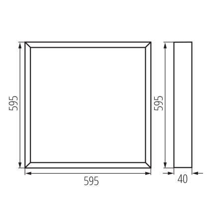 LED Επιφανειακό πάνελ BLINGO AIO LED/40W/230V 3000/4000/6500K 60x60 cm CRI 90