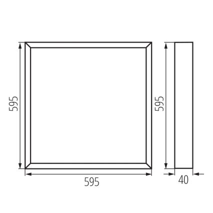Επιφανειακό LED πάνελ BLINGO UAIO LED/40W/230V 3000/4000/6500K 60x60 cm CRI 90 UGR19