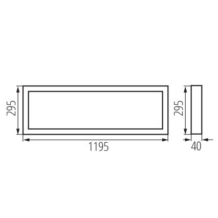 LED Επιφανειακό πάνελ BLINGO UAIO LED/40W/230V 3000/4000/6500K 120x30 cm CRI 90 UGR19