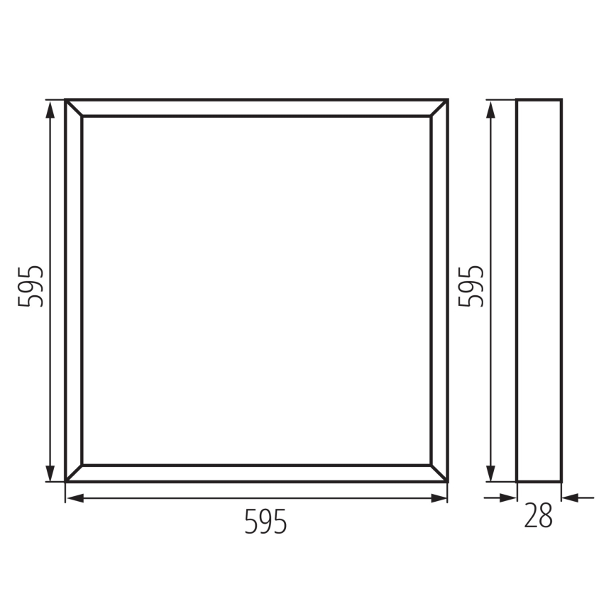 LED Πάνελ για ψευδοροφή BLINGO AIO LED/38W/230V 3000/4000/6500K 60x60 cm CRI 90