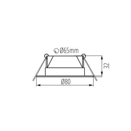 LED Εντοιχισμένο φωτιστικό FIZU LED/4W/230V 3000/4000/6500K μαύρο