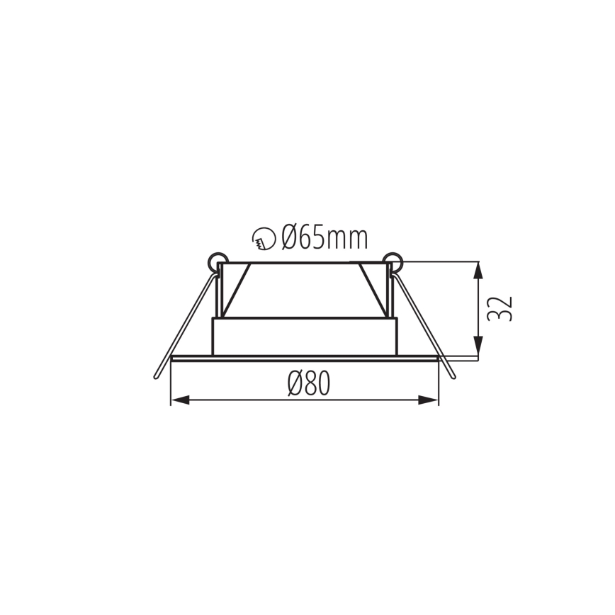 LED Εντοιχισμένο φωτιστικό FIZU LED/4W/230V 3000/4000/6500K μαύρο