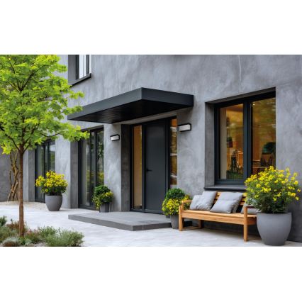 Εξωτερικό επιτοίχιο φωτιστικό LERTO 1xE27/15W/230V IP54 μαύρο