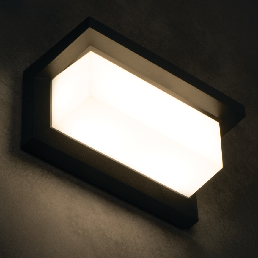 LED εξωτερικό επιτοίχιο φωτιστικό LERTO LED/12W/230V IP54 μαύρο