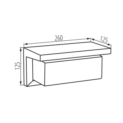 LED εξωτερικό επιτοίχιο φωτιστικό LERTO LED/12W/230V IP54 μαύρο