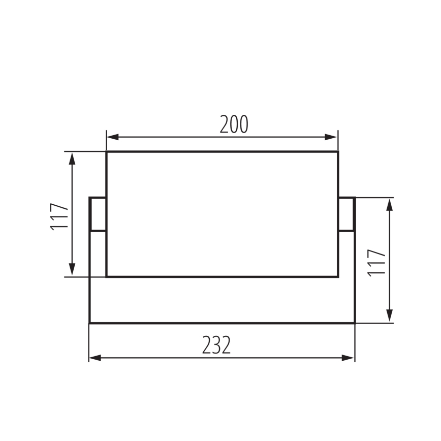 LED εξωτερικό επιτοίχιο φωτιστικό XERTO LED/20W/230V 3000/4000/6500K IP65 μαύρο