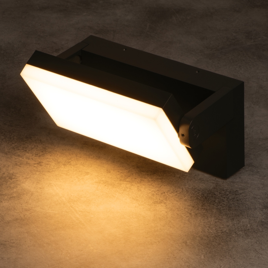 LED Επιτοίχιο φωτιστικό εξωτερικού χώρου με αισθητήρα κίνησης και λυκόφωτος XERTO LED/20W/230V 3000/4000/6500K IP44 μαύρο