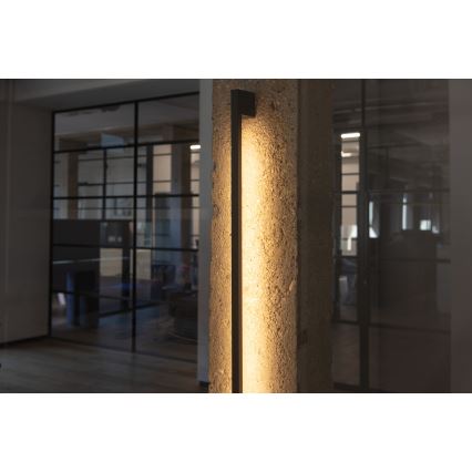 Εξωτερικό επιτοίχιο φωτιστικό LED YALTE LED/12W/230V 3000/4000/6500K 123 cm IP54 μαύρο