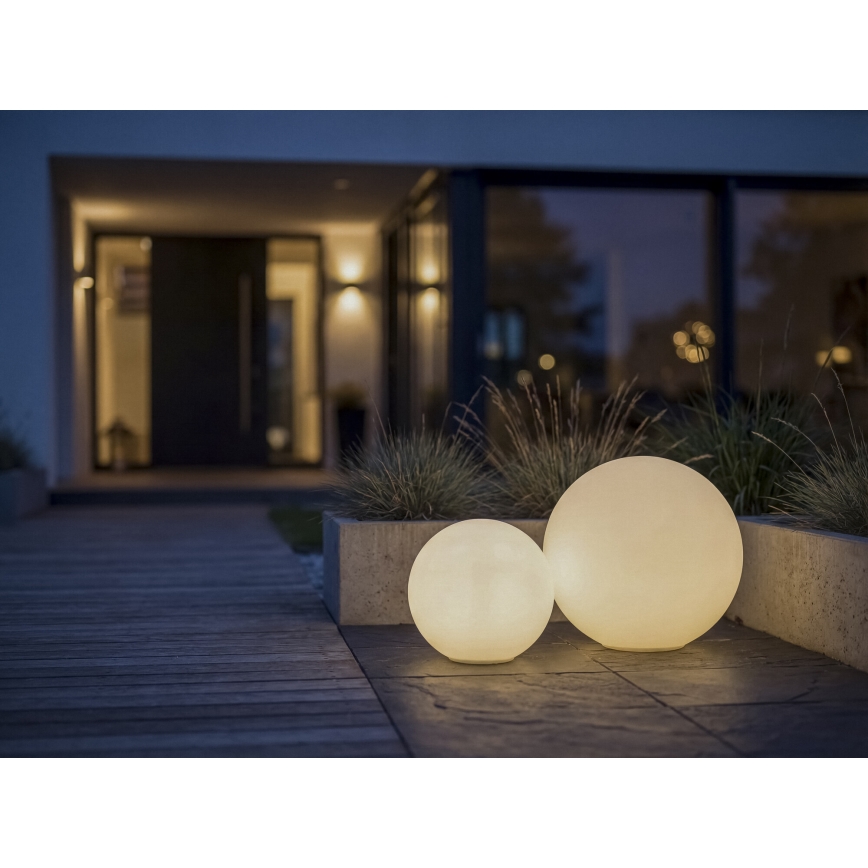Εξωτερικό φωτιστικό STONO 1xE27/15W/230V, διάμετρος 20 cm, IP65, λευκό