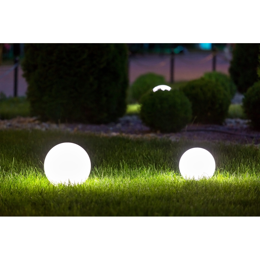 Εξωτερικό φωτιστικό STONO 1xE27/15W/230V, διάμετρος 20 cm, IP65, λευκό