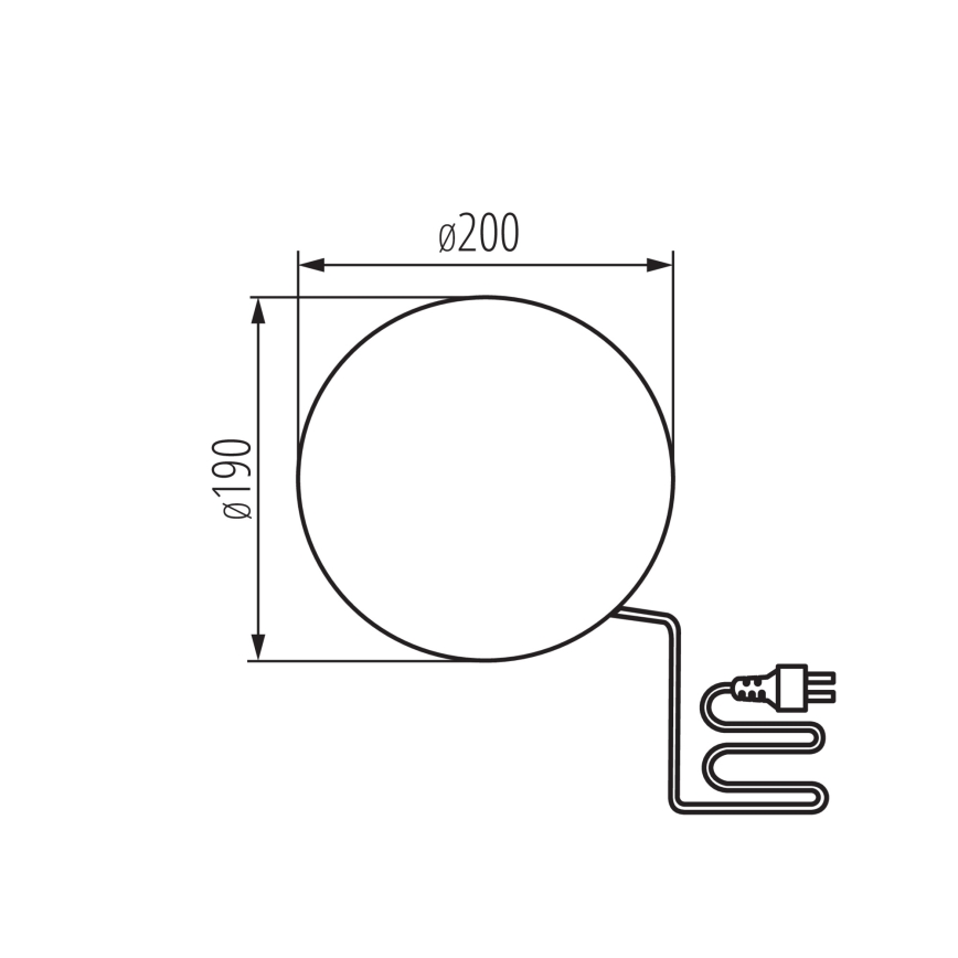 Εξωτερικό φωτιστικό STONO 1xE27/15W/230V, διάμετρος 20 cm, IP65, λευκό