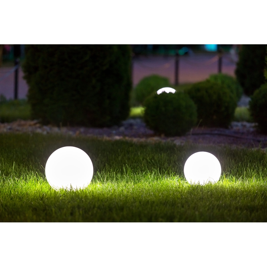 Εξωτερικό φωτιστικό STONO 1xE27/20W/230V, διάμ. 30 εκ., IP65, λευκό