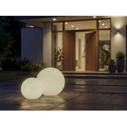 Εξωτερικό φωτιστικό STONO 1xE27/20W/230V διάμ. 40 cm IP65 λευκό