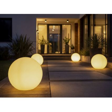 Εξωτερικό φωτιστικό STONO 1xE27/20W/230V διάμ. 40 cm IP65 λευκό