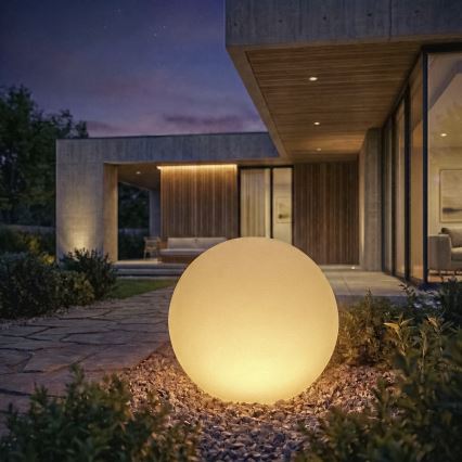 Εξωτερικό φωτιστικό STONO 1xE27/20W/230V Ø 50 εκ. IP65 λευκό