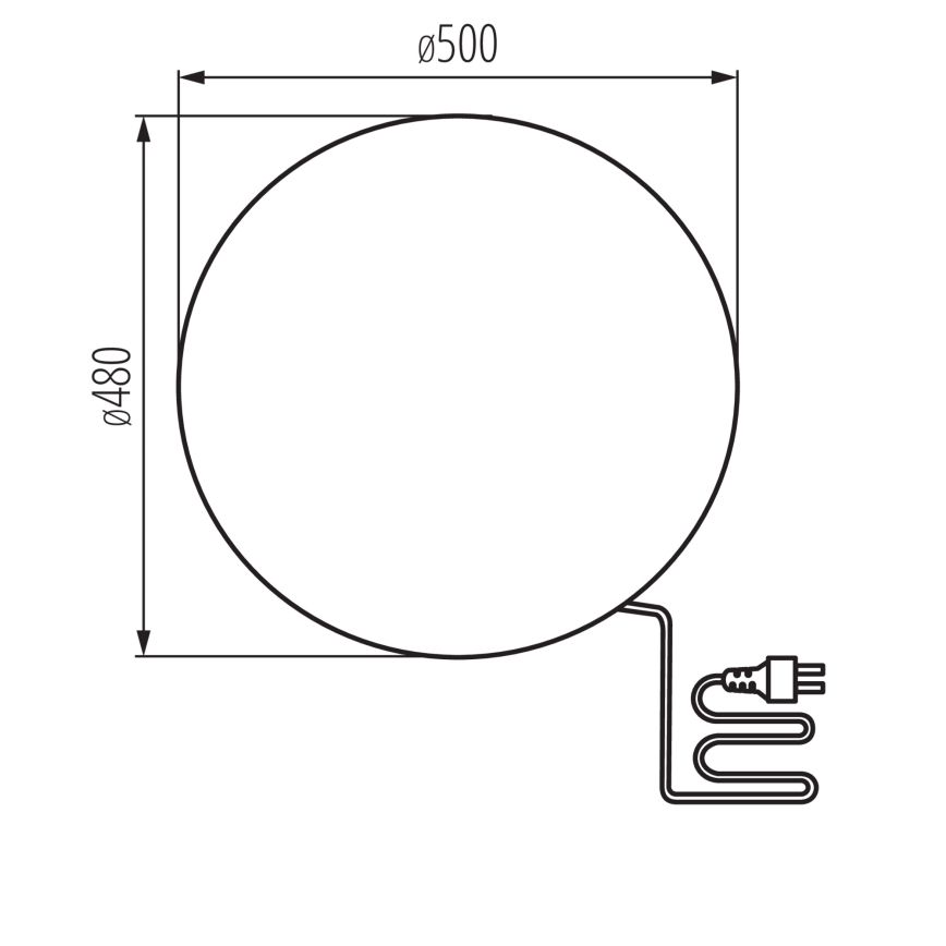 Εξωτερικό φωτιστικό STONO 1xE27/20W/230V Ø 50 εκ. IP65 λευκό