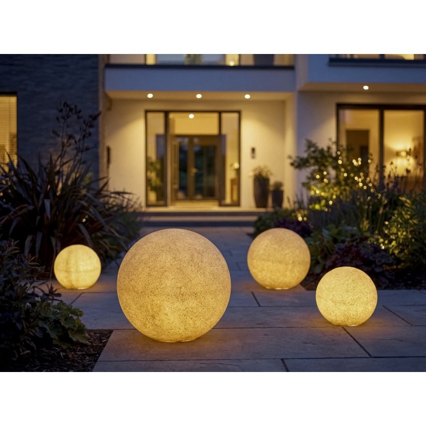 Εξωτερικό φωτιστικό STONO 1xE27/15W/230V, διάμ. 20 εκ., IP65, μπεζ