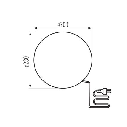 Εξωτερικό φωτιστικό STONO 1xE27/20W/230V, διάμ. 30 εκ., IP65, μπεζ
