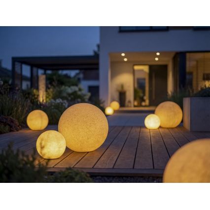 Εξωτερικό φωτιστικό STONO 1xE27/20W/230V pr. 40 cm IP65 μπεζ