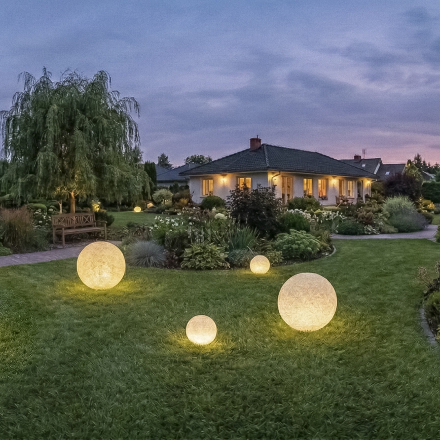 Εξωτερικό φωτιστικό STONO 1xE27/20W/230V pr. 40 cm IP65 μπεζ