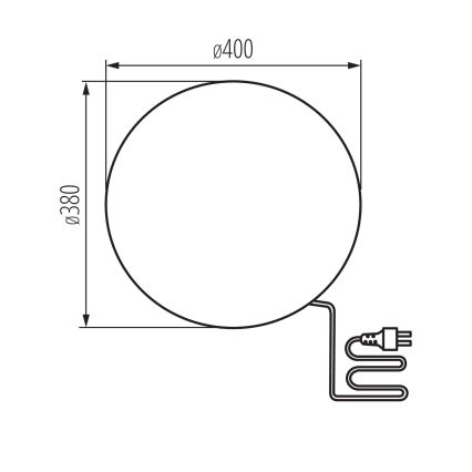 Εξωτερικό φωτιστικό STONO 1xE27/20W/230V pr. 40 cm IP65 μπεζ