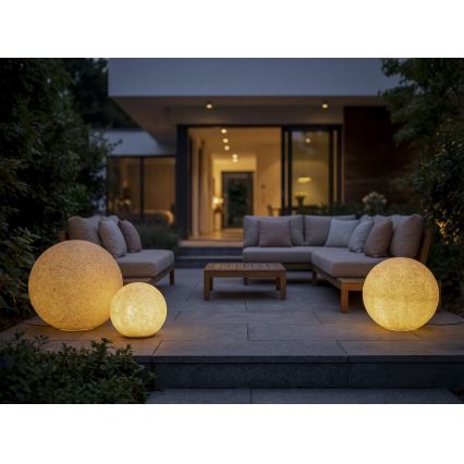 Εξωτερικό φωτιστικό STONO 1x E27/20W/230V, Ø 50 cm, IP65, μπεζ