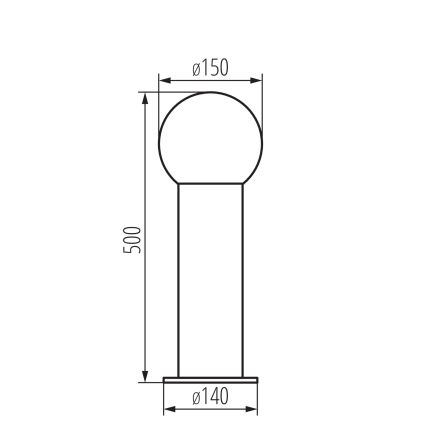 Φωτιστικό εξωτερικού χώρου STONO 1xE27/15W/230V 50 cm IP65 ανθρακί