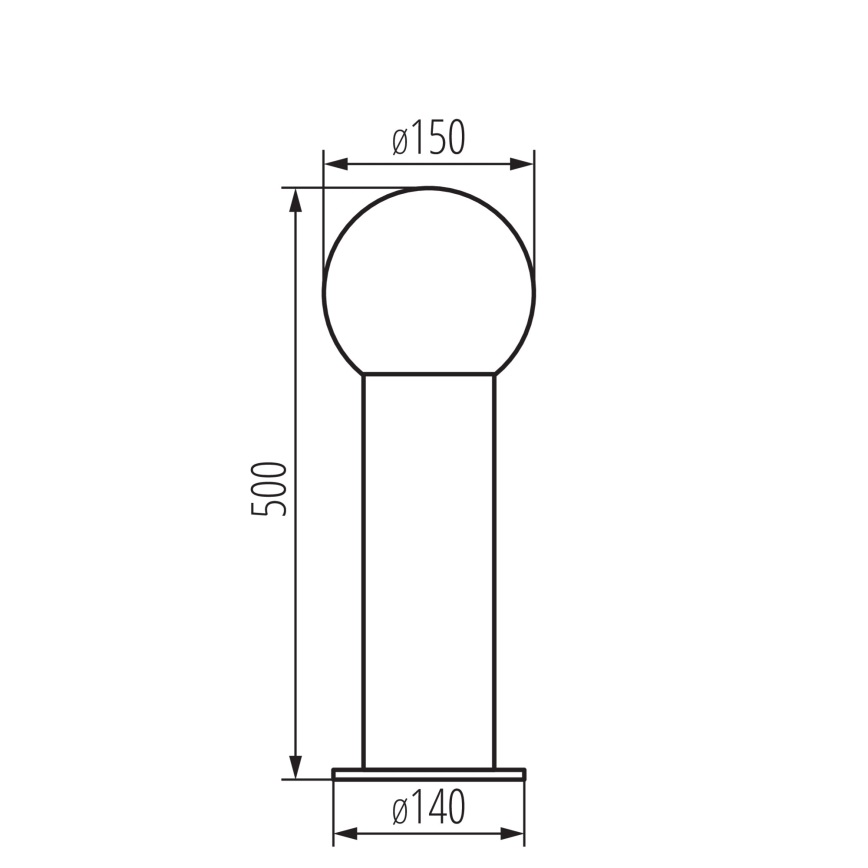 Φωτιστικό εξωτερικού χώρου STONO 1xE27/15W/230V 50 cm IP65 ανθρακί