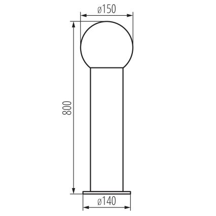 Φωτιστικό εξωτερικού χώρου STONO 1xE27/15W/230V 80 cm IP65 ανθρακί