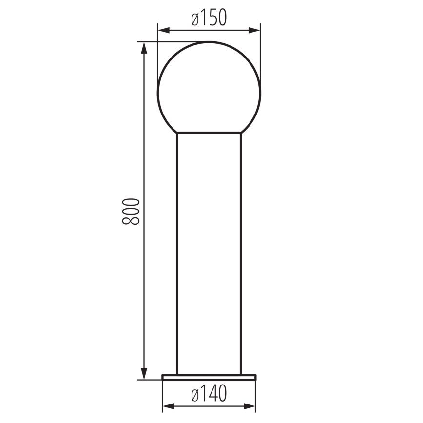 Φωτιστικό εξωτερικού χώρου STONO 1xE27/15W/230V 80 cm IP65 ανθρακί