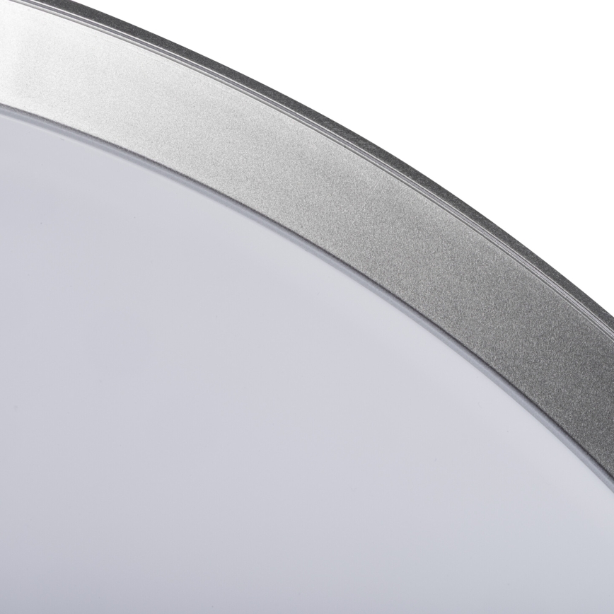 LED ρυθμιζόμενο φωτιστικό οροφής LIXAN LED/65W/230V 3000–6500K διάμ. 48,6 εκ. λευκό/ασημί + τηλεχειριστήριο
