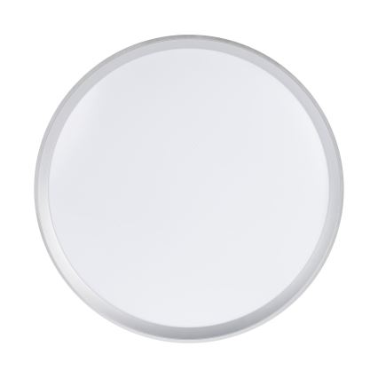 LED ρυθμιζόμενο φωτιστικό οροφής LIXAN LED/65W/230V 3000–6500K διάμ. 48,6 εκ. λευκό/ασημί + τηλεχειριστήριο