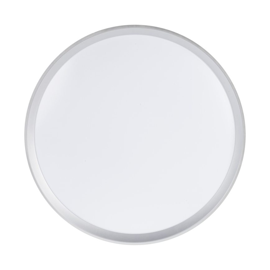 LED ρυθμιζόμενο φωτιστικό οροφής LIXAN LED/65W/230V 3000–6500K διάμ. 48,6 εκ. λευκό/ασημί + τηλεχειριστήριο