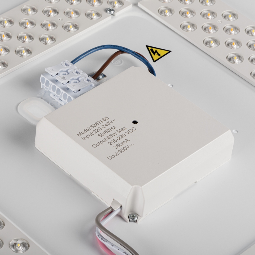 Ρυθμιζόμενο LED φωτιστικό οροφής LIXAN LED/65W/230V 3000-6500K διάμετρος 48,6 cm λευκό/μαύρο + τηλεχειριστήριο