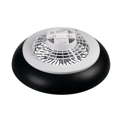 LED RGBW Ρυθμιζόμενο φωτιστικό οροφής με ανεμιστήρα PLAVE PAN LED/48W/230V 3000-6500K διάμ. 60 cm μαύρο + τηλεχειριστήριο