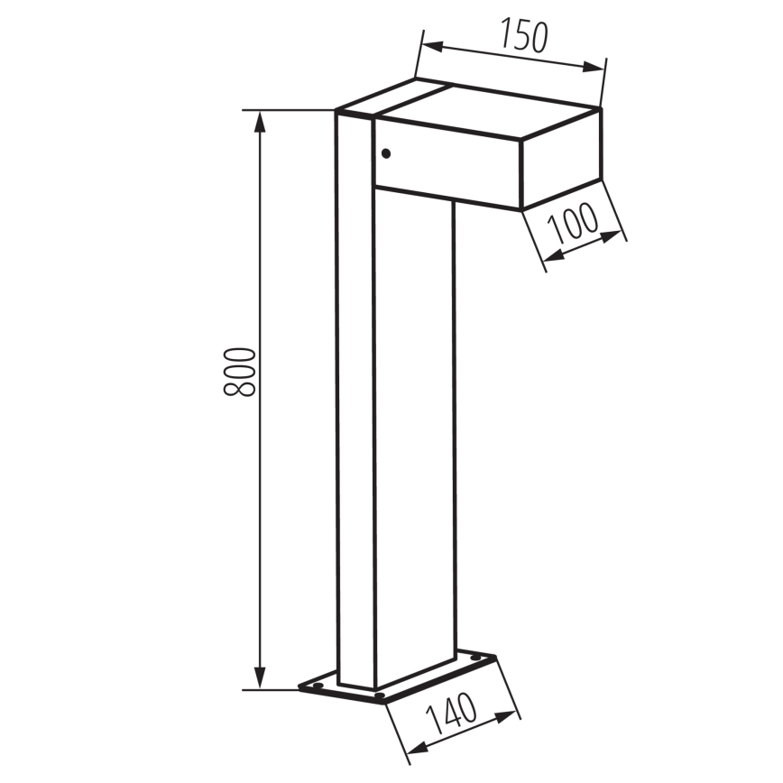 Εξωτερικό φωτιστικό LEGINO 1xGX53/11W/230V 80 cm IP65 ανθρακί