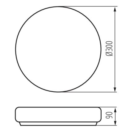 Φωτιστικό οροφής μπάνιου PERAZ 1xE27/60W/230V δ. 30 cm IP44