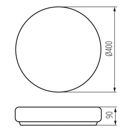 Φωτιστικό οροφής μπάνιου PERAZ 2xE27/15W/230V δ. 40 cm IP44