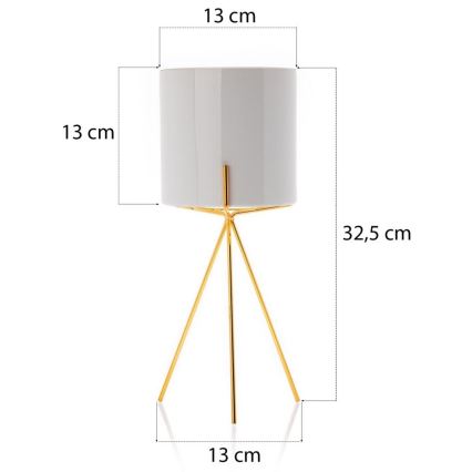 Κασπώ με βάση EMMA 32,5x13 cm λευκό/χρυσό