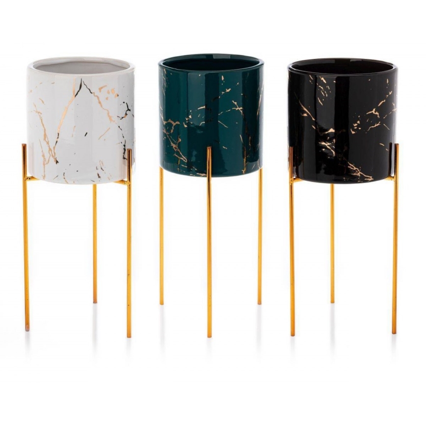 Κασπώ με βάση NILA 28x11 cm πράσινο/χρυσό