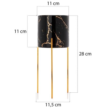 Κασπώ με βάση NILA 28x11 cm μαύρο/χρυσό