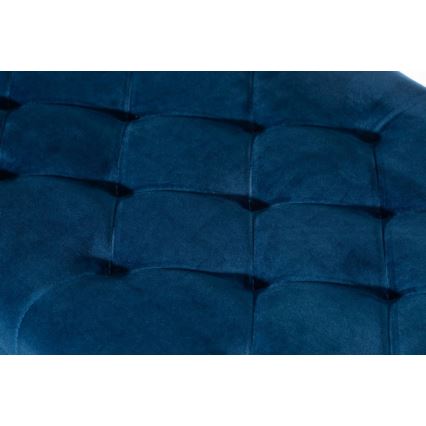 Καπιτονέ σκαμπό SALIBA 50x97 cm χρυσό/μπλε