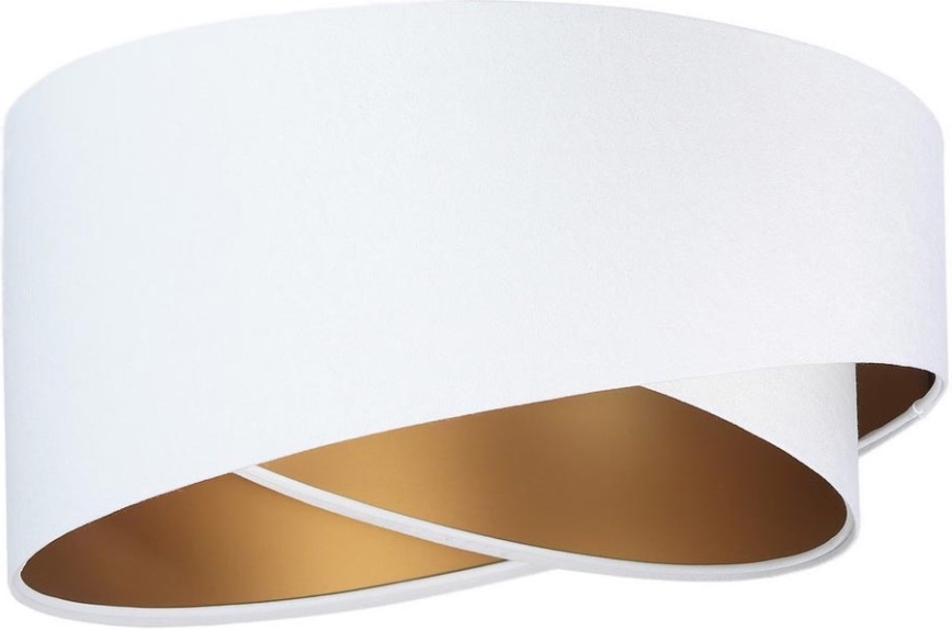 Καπέλο φωτιστικού universal GALAXY E27 διάμ. 45 εκ. λευκό/χρυσό